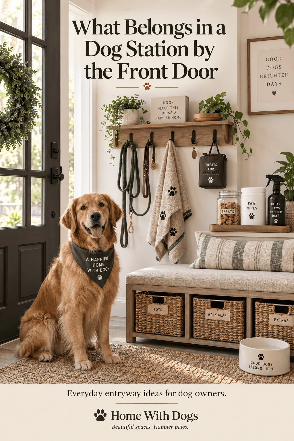 What Belongs in a Dog Station by the Front&nbsp;Door